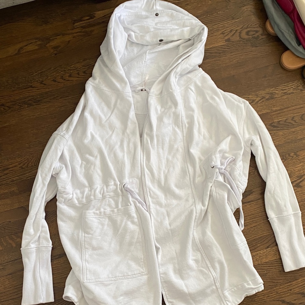 Women's White Hooded Jacket